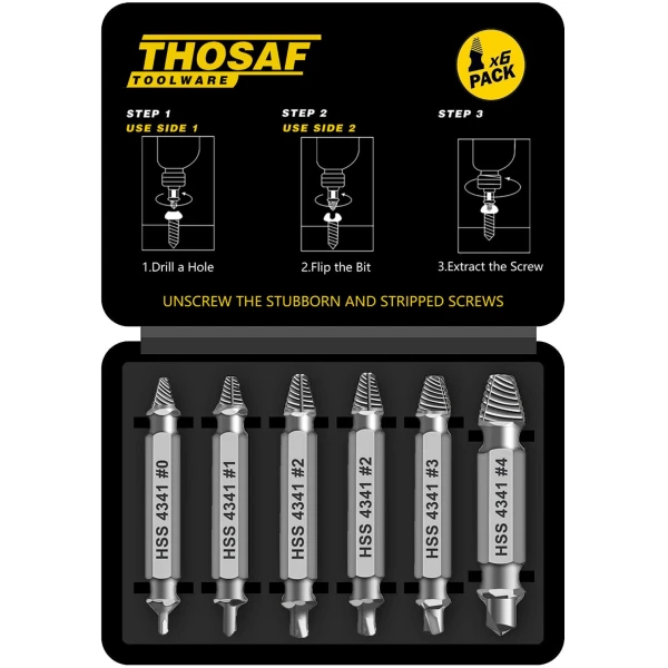 Gifts for Men,Damaged Screw Extractor Set-Father's Day Gifts from Wife Daughter Son,Mens Gifts,Husband,Stripped Screws Nuts & Bolts Drill Bit Tools for Easy Removal of Rusty...