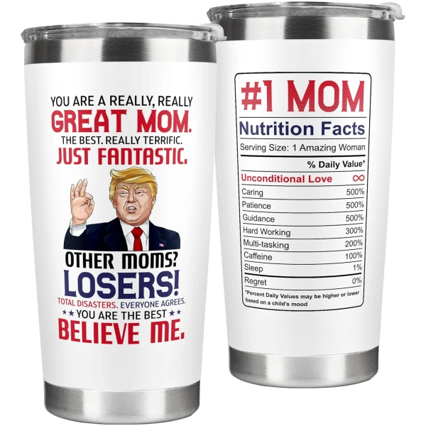Gifts for Mom from Daughter Son - Mothers Day Gifts for Mom Wife - Birthday, Christmas Gift Ideas for Moms - Gift for Mama, Moms, Mother from Kids - 20 Oz Stainless Steel White...