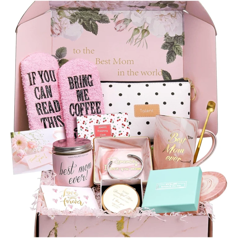 Gifts for Mom, Gift Basket for Mom, Mothers Day Gifts for Mom from Daughter Son Husband, Mom Birthday Gifts, Mom Valentines Day Gifts, Christmas Gifts for Mom, Best Mom Gifts