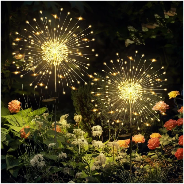 GIGALUMI Garden Outdoor Decor Lights 120LED 2Pack, Solar Garden Lights for Yard Outside Fairy Decorative,Solar Powered for Yard Pathway Flowerbed Planter Balcony Patio...