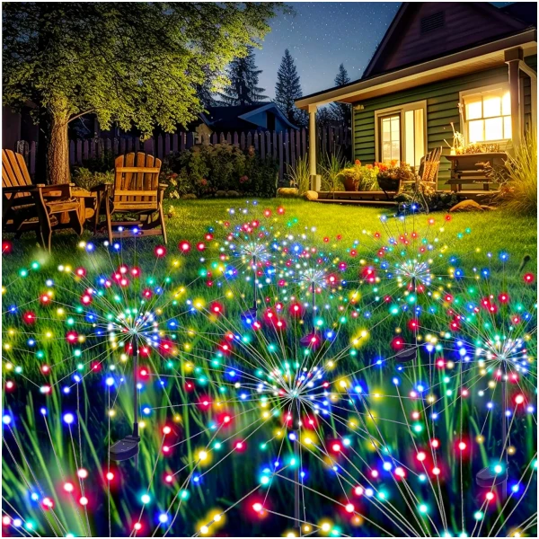 GIGALUMI Garden Outdoor Decor Lights 120LED 6Pack, Solar Garden Lights for Yard Outside Fairy Decorative,Solar Powered for Yard Pathway Flowerbed Planter Balcony Patio...