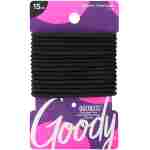 Goody Ouchless Elastic Hair Ties - 15 Ct, Black, 4MM Rubber Bands for Hair, Pain-Free Hair Accessories for Women & Men, Made for Long-Lasting Braids, Ponytails & More, All Hair...
