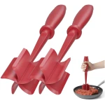 Hamburger Mincer, Masher and Grinder Premium Heat Resistant Meat Grinder for Ground Beef, Ground Turkey and More, Nylon Ground Beef Mincer and Fork
