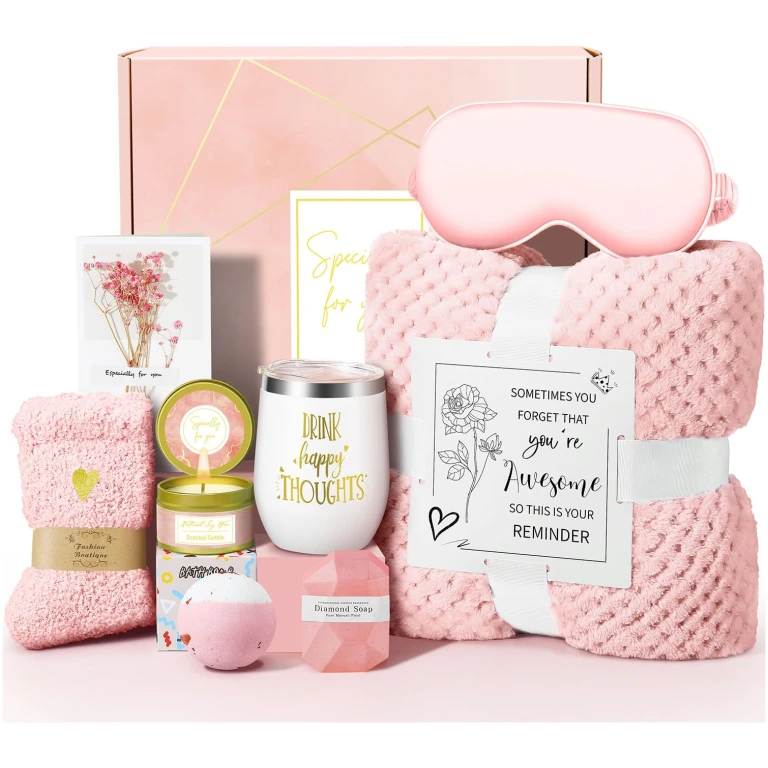 Happy Birthday Gifts for Women Mom Her Friend Sister Wife Grandma, Self Care Gifts Get Well Gifts Unique Relaxing Spa Gift Basket Set, Mothers Day Gifts for Mom Wife Grandma...