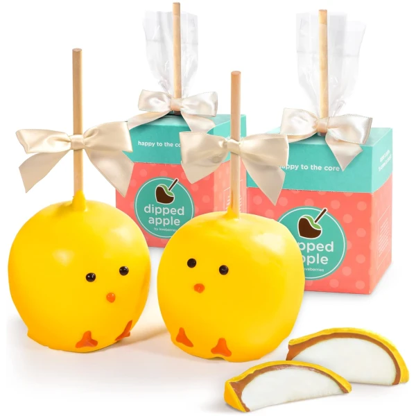 Happy Easter Chicks Chocolate Covered Caramel Apples by Love Berries