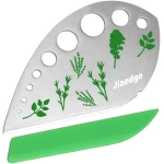 Herb Stripper, Jiaedge Green 9 holes Stainless Steel Kitchen Herbs Leaf Stripping Tool, Metal Herb Peeler for Kale, Collard Greens, Thyme, Basil, Rosemary Stripper