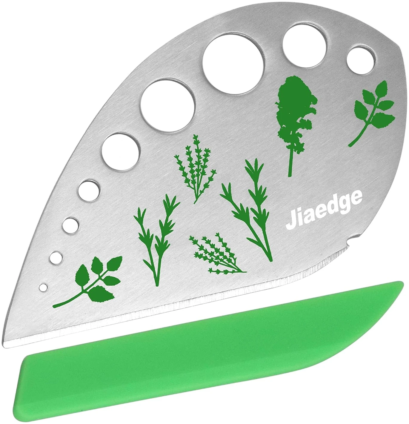 Herb Stripper, Jiaedge Green 9 holes Stainless Steel Kitchen Herbs Leaf Stripping Tool, Metal Herb Peeler for Kale, Collard Greens, Thyme, Basil, Rosemary Stripper Herb Stripper, Jiaedge Green 9 holes Stainless Steel Kitchen Herbs Leaf Stripping Tool, Metal Herb Peeler for Kale, Collard Greens, Thyme, Basil, Rosemary Stripper