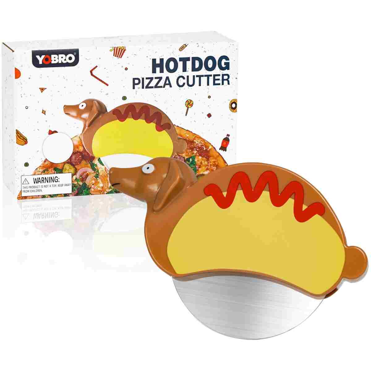 Hotdog Dachshund Pizza Cutter Wheel By YOBRO- Pizza Cutter,Pizza Slicer Stainless Steel，Funny Kitchen Accessories,gift for Dog Lovers,Creative Gifts,Cool Kitchen Gadgets for...