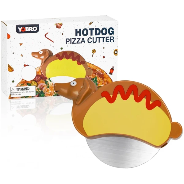 Hotdog Dachshund Pizza Cutter Wheel By YOBRO- Pizza Cutter,Pizza Slicer Stainless Steel，Funny Kitchen Accessories,gift for Dog Lovers,Creative Gifts,Cool Kitchen Gadgets for...