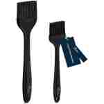 HOTEC Basting Brushes Silicone Heat Resistant Pastry Brushes Spread Oil Butter Sauce Marinades for BBQ Grill Barbecue Baking Kitchen Cooking BPA Free Dishwasher Safe (Black 2)