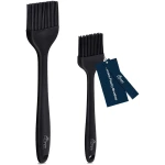 HOTEC Basting Brushes Silicone Heat Resistant Pastry Brushes Spread Oil Butter Sauce Marinades for BBQ Grill Barbecue Baking Kitchen Cooking BPA Free Dishwasher Safe (Black 2)