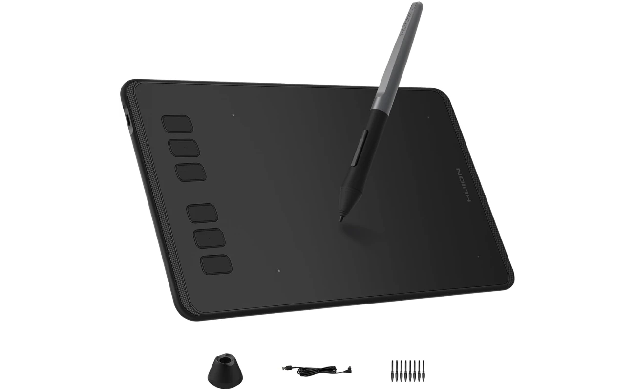 HUION Inspiroy H640P Drawing Tablet, 6x4 inch Digital Art with Battery-Free Stylus, 8192 Pen Pressure, 6 Hot Keys, Graphics Tablet for Drawing, Writing, Design, Teaching, Work...