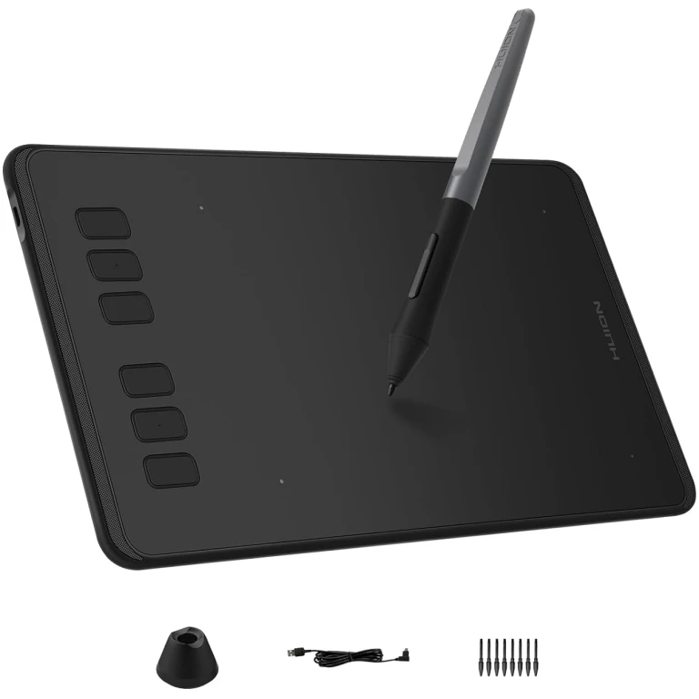 HUION Inspiroy H640P Drawing Tablet, 6x4 inch Digital Art with Battery-Free Stylus, 8192 Pen Pressure, 6 Hot Keys, Graphics Tablet for Drawing, Writing, Design, Teaching, Work...