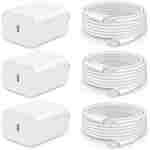 i Phone 16 15 Charger Fast Charging-20W USB C Power Brick with 6Ft Type C to C Cord for iP16/16 Pro/16 Plus/16 Pro Max/15 Series, i Pad Pro & More [3 Pack]