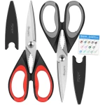 iBayam Kitchen Scissors All Purpose Heavy Duty, Kitchen Utensils Set, Stainless Steel Cooking Utensils Gadgets, Meat Poultry Food Shears Dishwasher Safe Utility Tools Home Gift,...