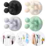 iBetterLife 4Pcs Silicone Toothbrush Holders - Multi-Function Hook Waterproof Self Adhesive Wall Mounted Single Hook for Hanging Key, Utility Plug Holder for Bathroom Kitchen...