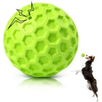 Indestructible Squeaky Dog Balls, Dog Toys for Aggressive Chewers Large Breed for Relieving Anxiety, Tough Dog Chew Toys Balls for Aggressive Chewers, Outdoor Squeaky Dog Toys...