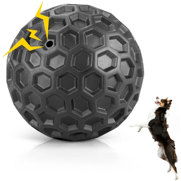 Indestructible Squeaky Dog Balls, Dog Toys for Aggressive Chewers Large Breed for Relieving Anxiety, Tough Dog Chew Toys Balls for Aggressive Chewers, Outdoor Squeaky Dog Toys...