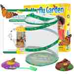 Insect Lore Butterfly Garden Kit, Painted Lady Butterfly Kit with Voucher for Live Caterpillars, Butterfly Habitat, STEM Journal & More