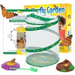 Insect Lore Butterfly Garden Kit, Painted Lady Butterfly Kit with Voucher for Live Caterpillars, Butterfly Habitat, STEM Journal & More