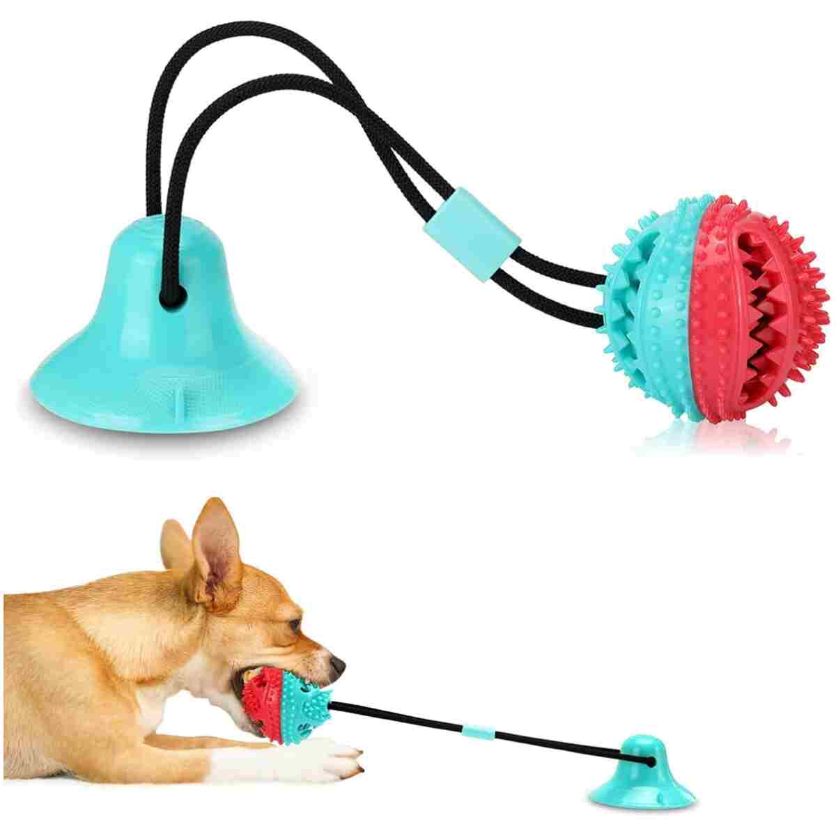 Interactive Dog Toys Tug of War, Mentally Stimulating Toys for Dogs, Puppy Teething Toys for Boredom to Keep Them Busy, Dog Puzzle Treat Food Dispensing Ball Toy for Small...