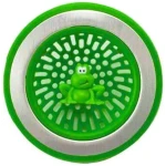 Joie Ribbit Kitchen Sink Strainer Basket, Fits All Standard Sinks, Stainless Steel, Cute Garbage Disposal Drain Cover, 4.5-Inch, Green Frog