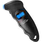 JUSTTOP Digital Tire Pressure Gauge, 150PSI 4 Setting for Cars, Trucks and Bicycles, Backlit LCD and Anti-Skid Grip for Easy and Accurate Reading(Black)
