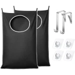KEEPJOY Large Size 2 Pack Door Hanging Laundry Hamper, XL Hanging Hamper Bag with Large opening and 2 Hooks for Whole Family Dirty clothes Large Size 36.5X22.5 inch Hanging...