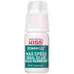 KISS PowerFlex Maximum Speed Nail Glue - Fast Drying Adhesive for Glue-On Nails & Repairs with Nozzle Tip Applicator, Ideal for Tips & Wraps, Net Wt. 0.10 oz (3g)