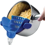 Kitchen Gizmo Snap N' Strain - Silicone Clip-On Strainer for Pots, Pans, and Bowls - Heat-Resistant Kitchen Gadgets, Essential Colander Drainer for Vegetables and Pasta -...