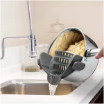 Kitchen Gizmo Snap N' Strain - Silicone Pasta Strainer Clip-On for Pots and Pans - Heat Resistant Colander for Vegetables and Noodles - Kitchen Gadgets for Cooking -...