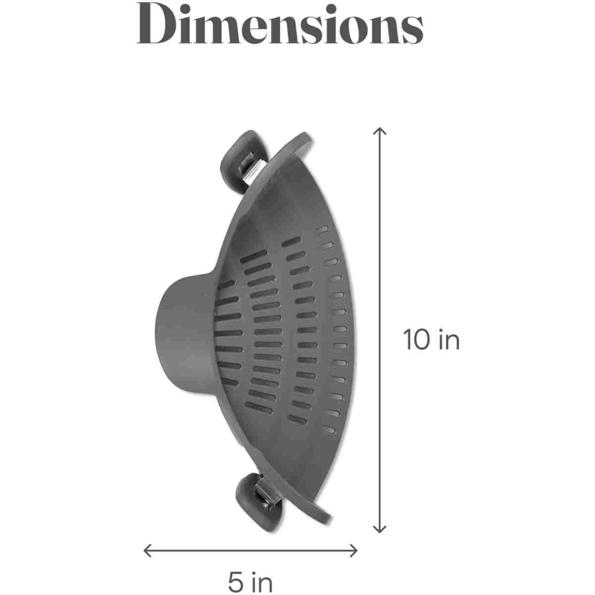 Kitchen Gizmo Snap N' Strain - Silicone Pasta Strainer Clip-On for Pots and Pans - Heat Resistant Colander for Vegetables and Noodles - Kitchen Gadgets for Cooking -...