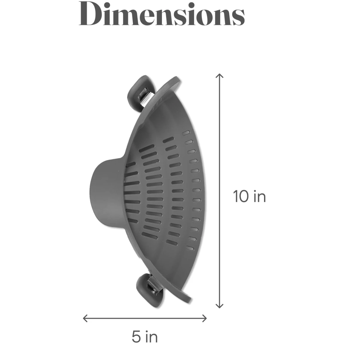Kitchen Gizmo Snap N' Strain - Silicone Pasta Strainer Clip-On for Pots and Pans - Heat Resistant Colander for Vegetables and Noodles - Kitchen Gadgets for Cooking -...