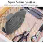 Kitchen Gizmo Snap N' Strain - Silicone Pasta Strainer Clip-On for Pots and Pans - Heat Resistant Colander for Vegetables and Noodles - Kitchen Gadgets for Cooking -...