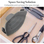 Kitchen Gizmo Snap N' Strain - Silicone Pasta Strainer Clip-On for Pots and Pans - Heat Resistant Colander for Vegetables and Noodles - Kitchen Gadgets for Cooking -...