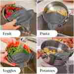 Kitchen Gizmo Snap N' Strain - Silicone Pasta Strainer Clip-On for Pots and Pans - Heat Resistant Colander for Vegetables and Noodles - Kitchen Gadgets for Cooking -...