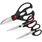 Kitchen Shears Set - QtoiKce Kitchen Scissors 3 Pack All Purpose Poultry Shears,Stainless Steel Sharp Utility Cooking Scissors for Home