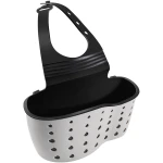 Kitchen Sink Caddy Sponge Holder for Kitchen Sink Organizer Dish Soap Holder Hanging Ajustable Strap Faucet Caddy with Drain Holes for Drying, Kitchen Sink Accessories (1 PC)