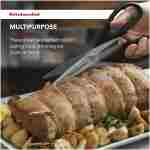 KitchenAid All Purpose Kitchen Shears with Protective Sheath Durable Stainless Steel Scissors, Dishwasher Safe, Soft Grip Comfort Handle, 8.72 Inch, Black