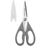 KitchenAid All Purpose Kitchen Shears with Protective Sheath Durable Stainless Steel Scissors, Dishwasher Safe, Soft Grip Comfort Handle, 8.72 Inch, Black