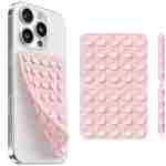 Klearlook Silicone Double-Sided Suction Cup Phone Case Detachable Mount, Sticky Phone Grip with Higher Suction Power for iPhone, Hands-Free Phone Accessories Holder for Selfies...