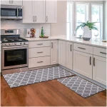 KMAT Kitchen Mat [2 PCS] Cushioned Anti-Fatigue Kitchen Rug, Waterproof Non-Slip Kitchen Mats and Rugs Heavy Duty PVC Ergonomic Comfort Foam Rug for Kitchen, Floor Home, Office,...