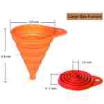 KongNai Kitchen Funnel Set 4 Pack, Small and Large, Kitchen Gadgets Accessories Foldable Silicone Collapsible Funnels for Filling Water Bottle Liquid Transfer Food Grade