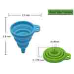 KongNai Kitchen Funnel Set 4 Pack, Small and Large, Kitchen Gadgets Accessories Foldable Silicone Collapsible Funnels for Filling Water Bottle Liquid Transfer Food Grade