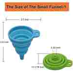 KongNai Kitchen Funnel Set 4 Pack, Small and Large, Kitchen Gadgets Accessories Foldable Silicone Collapsible Funnels for Filling Water Bottle Liquid Transfer Food Grade