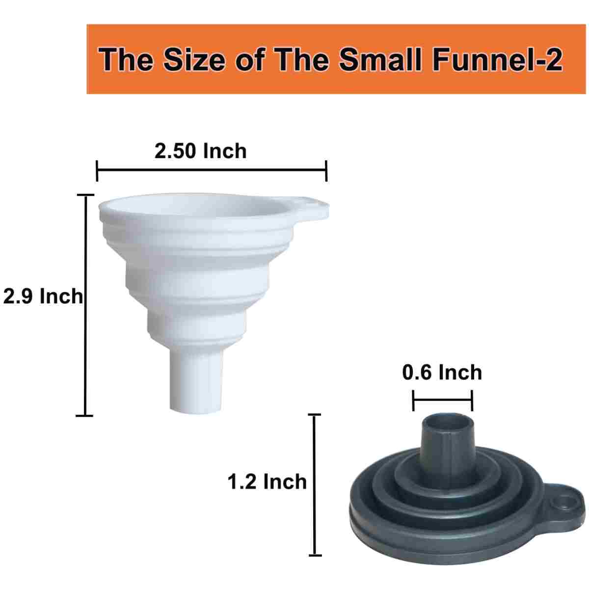 KongNai Kitchen Funnel Set 4 Pack, Small and Large, Kitchen Gadgets Accessories Foldable Silicone Collapsible Funnels for Filling Water Bottle Liquid Transfer Food Grade