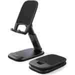 Lamicall Foldable Phone Stand for Desk - Height Adjustable Cell Phone Holder Portable Cellphone Cradle Desktop Dock Compatible with iPhone 16 15 14 13 Pro Max Mini, 12 11 XR X 8...