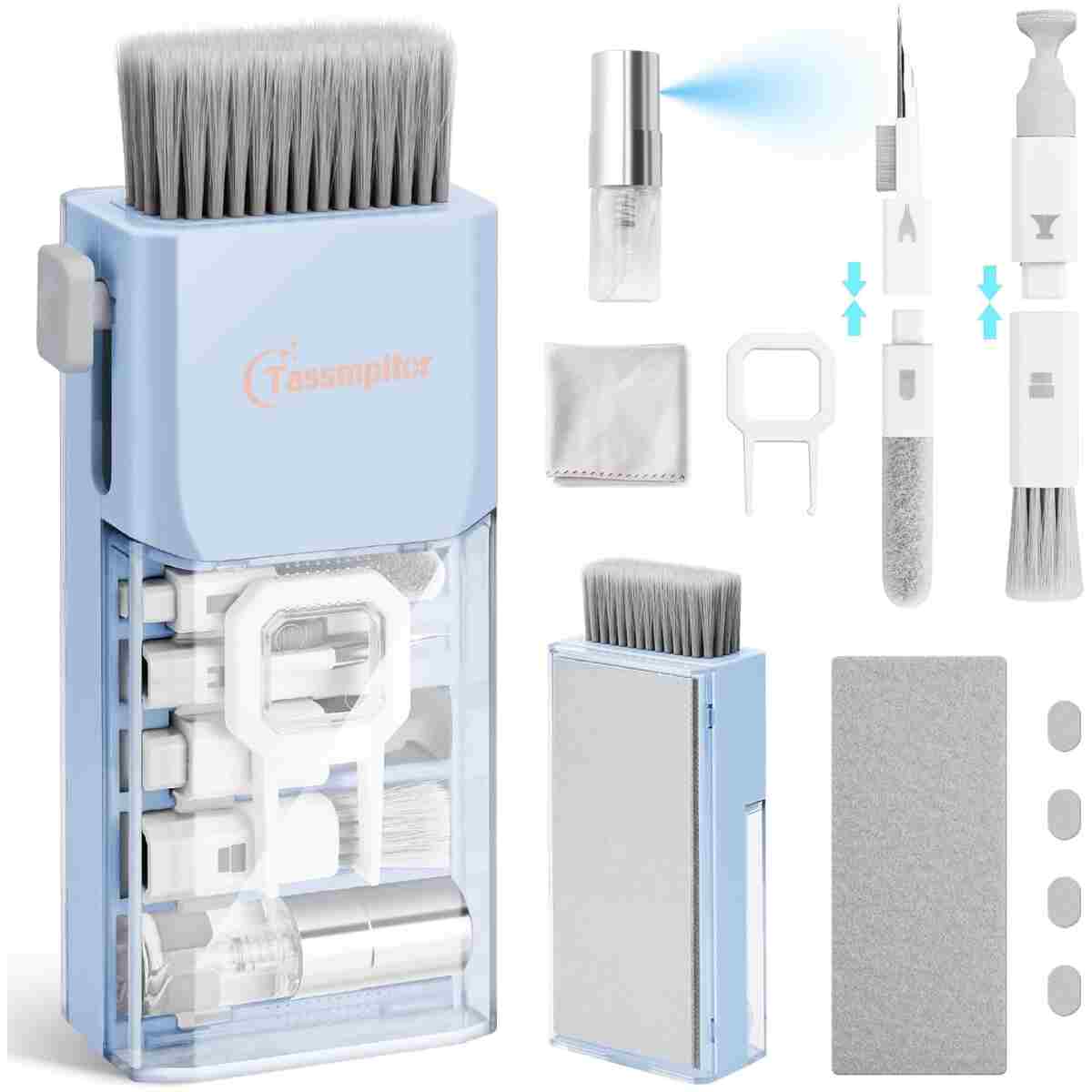 Laptop Cleaning Kit, All in 1 Keyboard Cleaning kit for MacBook iPad iPhone, Compact Keyboard Cleaner with Brush and Spray for Tablet, Airpods, Earbud, Computer Screen, PC...