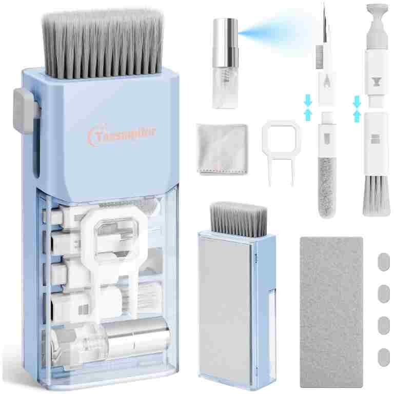 Laptop Cleaning Kit, All in 1 Keyboard Cleaning kit for MacBook iPad iPhone, Compact Keyboard Cleaner with Brush and Spray for Tablet, Airpods, Earbud, Computer Screen, PC...
