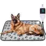 Large Dog Cat Heating Pad 34" x 21" Waterproof Pet Heated Dog Bed with Intelligent Constant Temperature Switch Add Chewy Resistant Steel Wire Rope,Dog Heating pad